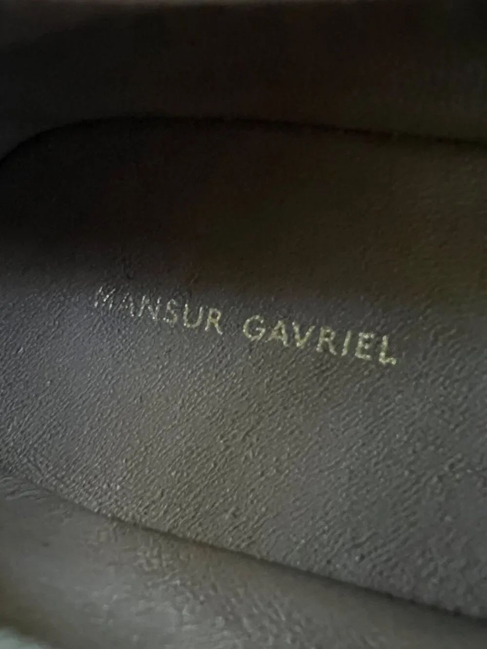 Mansur Gavriel Square Toe Mary Jane gold lamb leather Flats size  39
